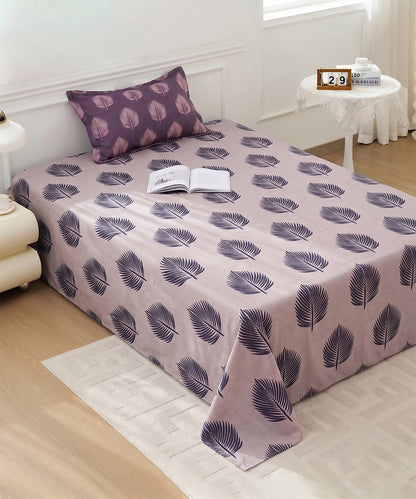Earthy Elegance Single Bedsheet With 1 Coordinate Pillow Cover