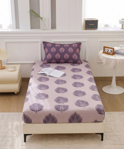 Earthy Elegance Single Bedsheet With 1 Coordinate Pillow Cover
