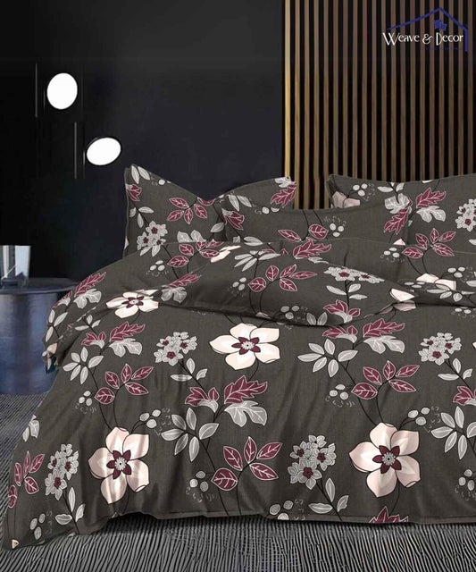  Brown floral Double Bed Comforter