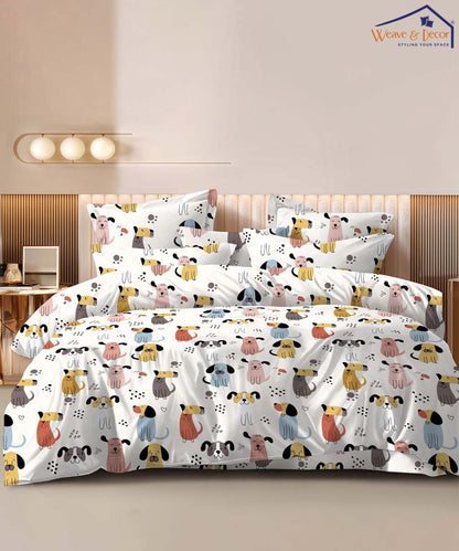 Puppy Pop Kids  Comforter Set With Bedsheet