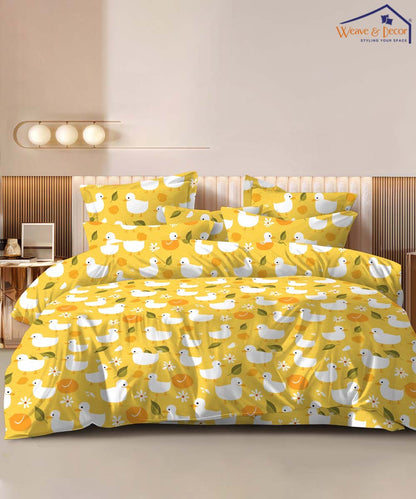 Yellow Duckie Kids Comforter Set with Bedsheet
