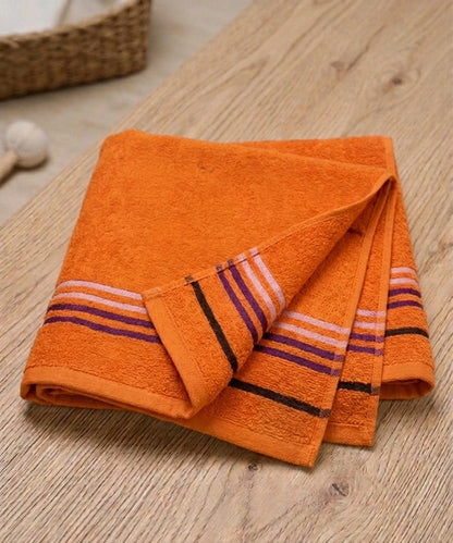 Weave & Decor Luxe Orange Cotton Hand Towels Sets – Ultra Soft & Super Absorbent