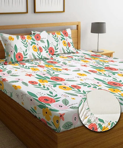 Pocket Full of Roses Fitted Bedsheet With Pillow Cover