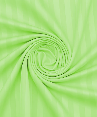 Green Satin Stripe Quilt / Blanket / Razai / Duvet Covers