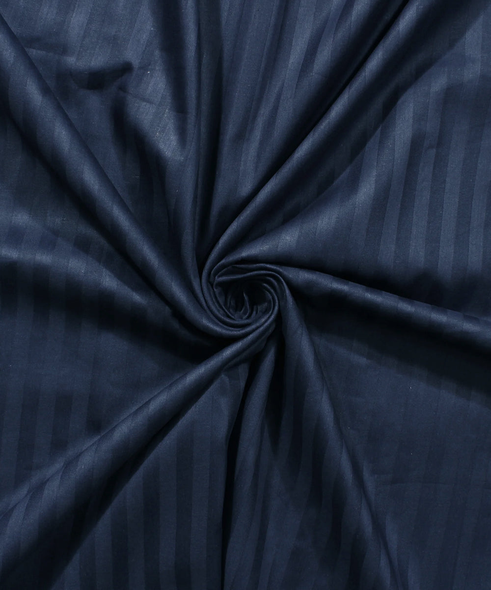 Blue King Fitted Bedsheet With 2 Pillow Covers