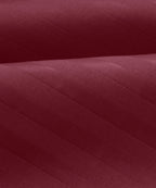 Maroon Satin Stripe King Size Bedsheet With 2 Pillow Covers