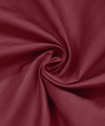 Maroon Satin Stripe Flat Bedsheet with Pillow Cover