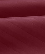 Maroon Satin Stripe Flat Bedsheet with Pillow Cover