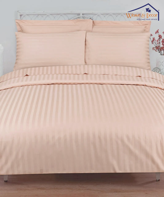 Cream Satin Stripe Quilt / Blanket / Razai / Duvet Covers
