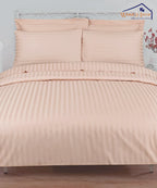 Cream Fitted Bedsheet With Pillow Cover