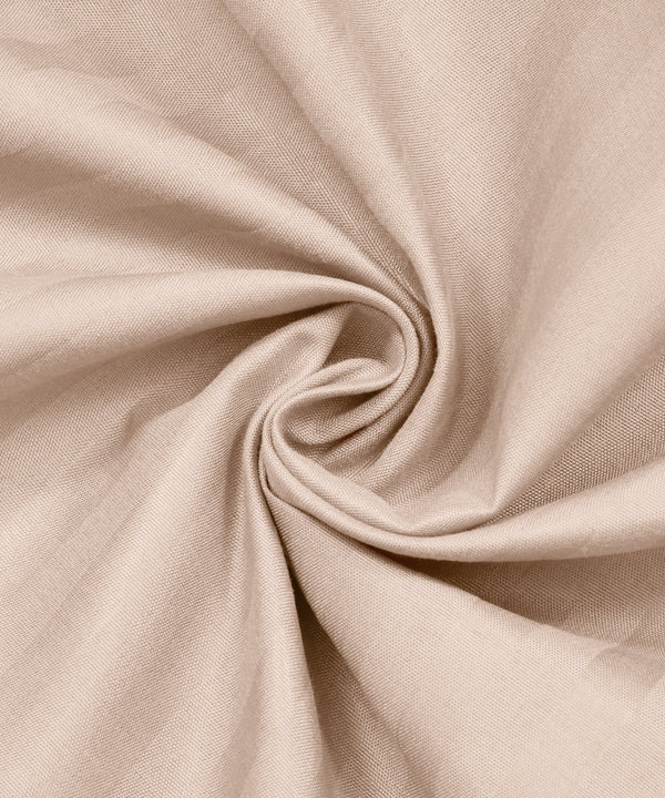 Cream Satin Stripe Flat Bedsheet with Pillow Cover