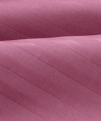Pink Satin Stripe Flat Bedsheet with Pillow Cover
