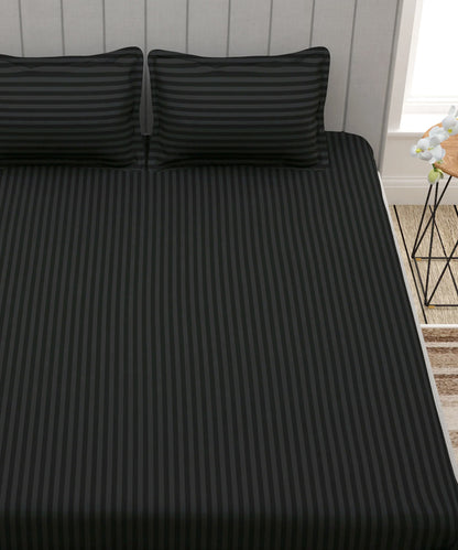 Charcoal Super King Fitted Bedsheet With 2 Pillow Covers