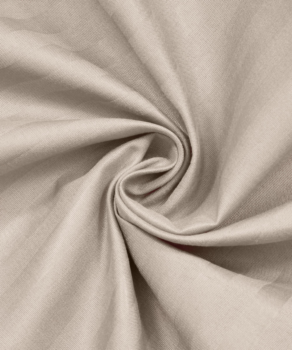Beige Satin Stripe King Size Bedsheet With 2 Pillow Covers