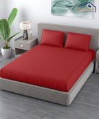 Red Queen Fitted Bedsheet With 2 Pillow Covers