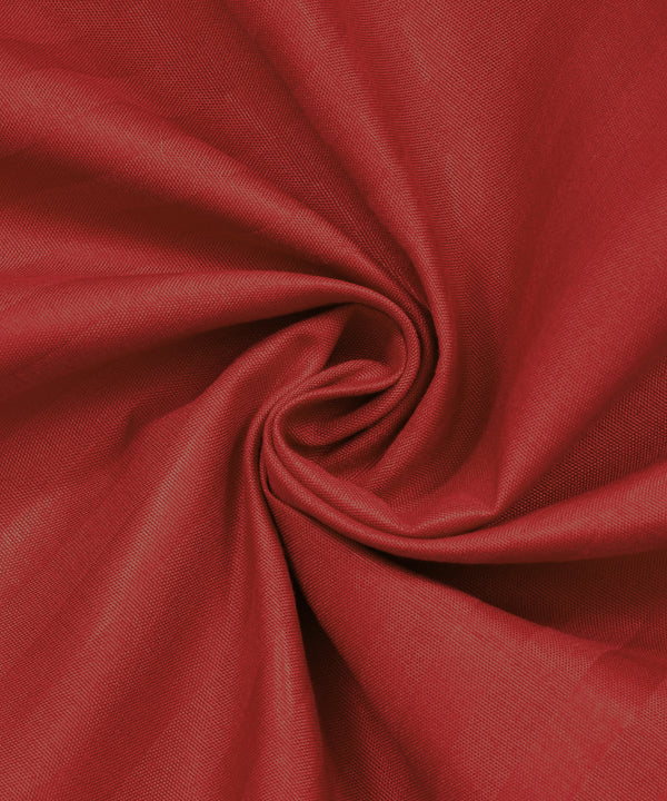 Red Satin Stripe Flat Bedsheet with Pillow Cover