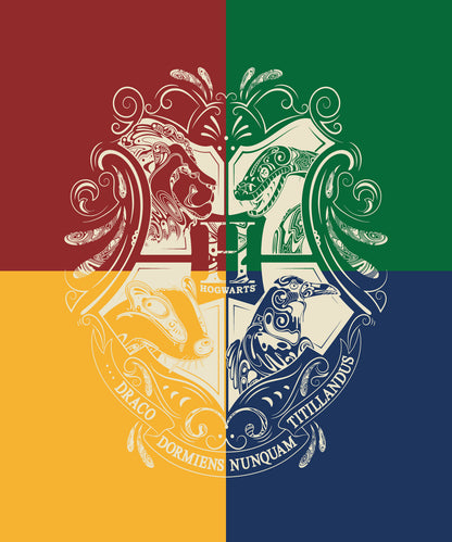 Harry Potter Hogwarts House Pride Bedsheet with 2 Pillow Covers