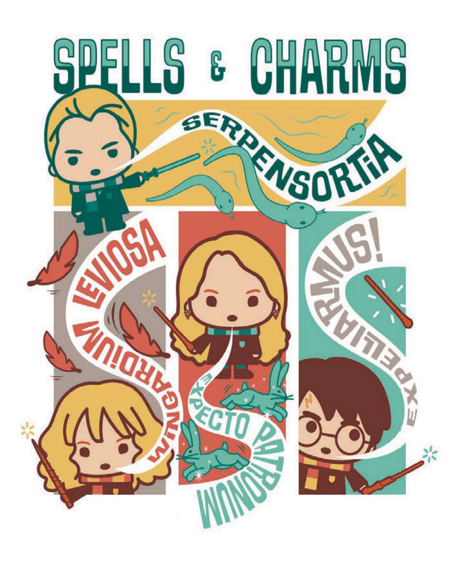 Harry Potter Magic Spells Bedsheet with 2 Pillow Covers