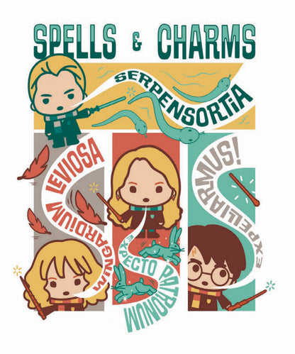 Harry Potter Magic Spells Bedsheet with 2 Pillow Covers