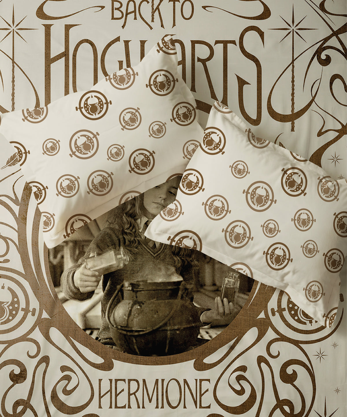 Harry Potter Hermione Granger Bedsheet with 2 Pillow Covers