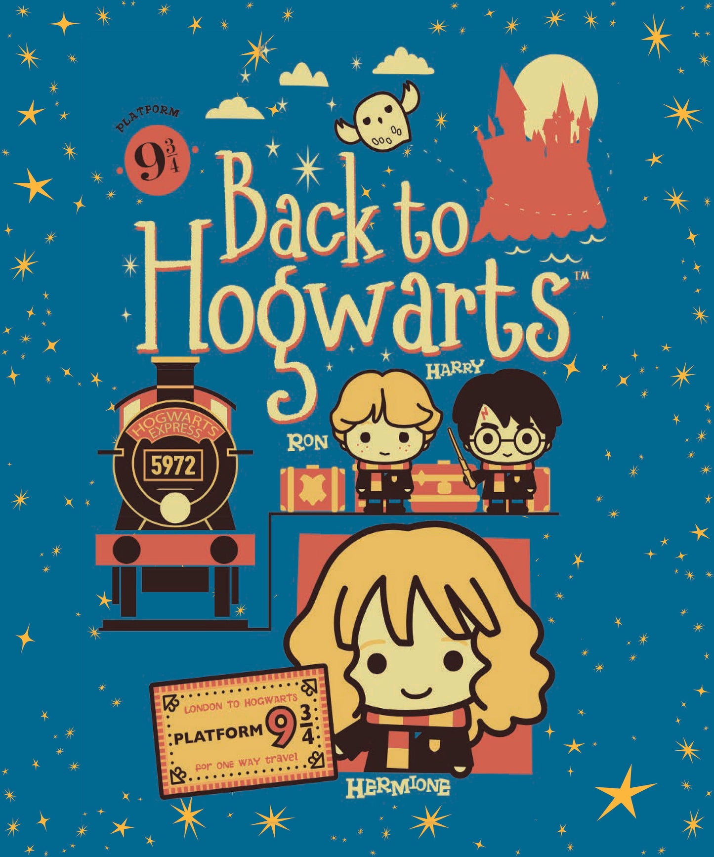 Harry Potter Back to Hogwarts Bedsheet with 2 Pillow Covers