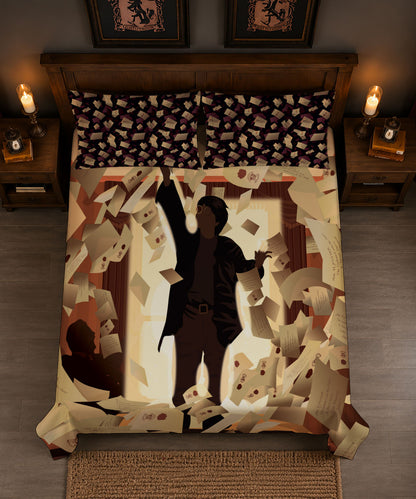 Harry Potter Magical Letters Bedsheet with 2 Pillow Covers