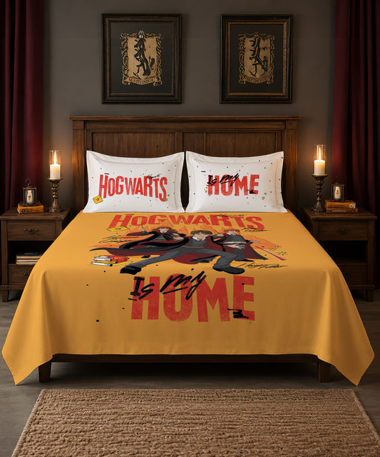 Harry Potter Wizarding Adventure Bedsheet with 2 Pillow Covers