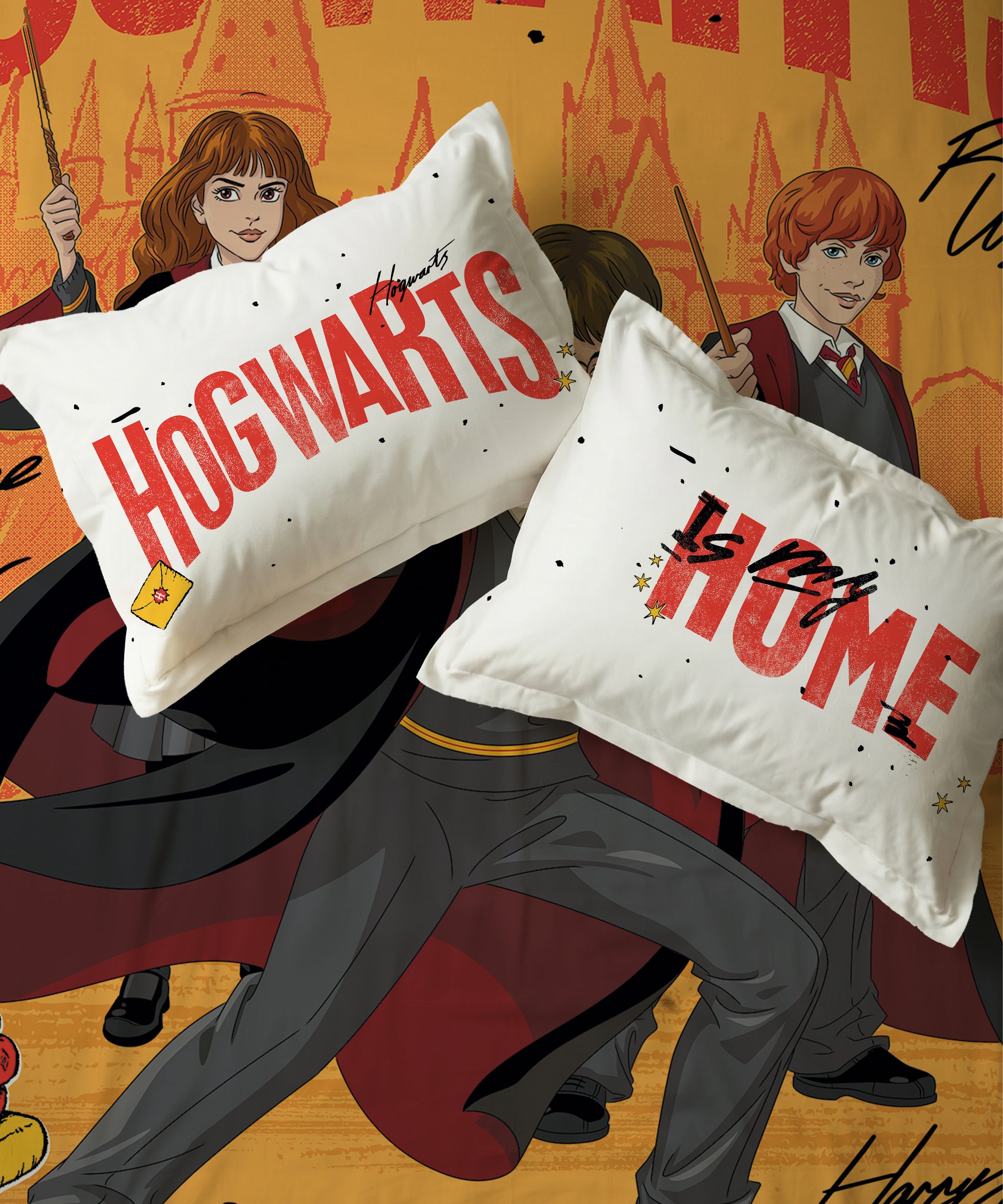 Harry Potter Wizarding Adventure Bedsheet with 2 Pillow Covers