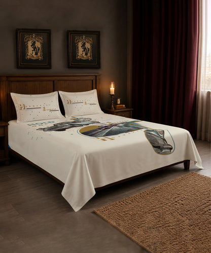 Harry Potter Hogwarts Express Journey Bedsheet with 2 Pillow Covers