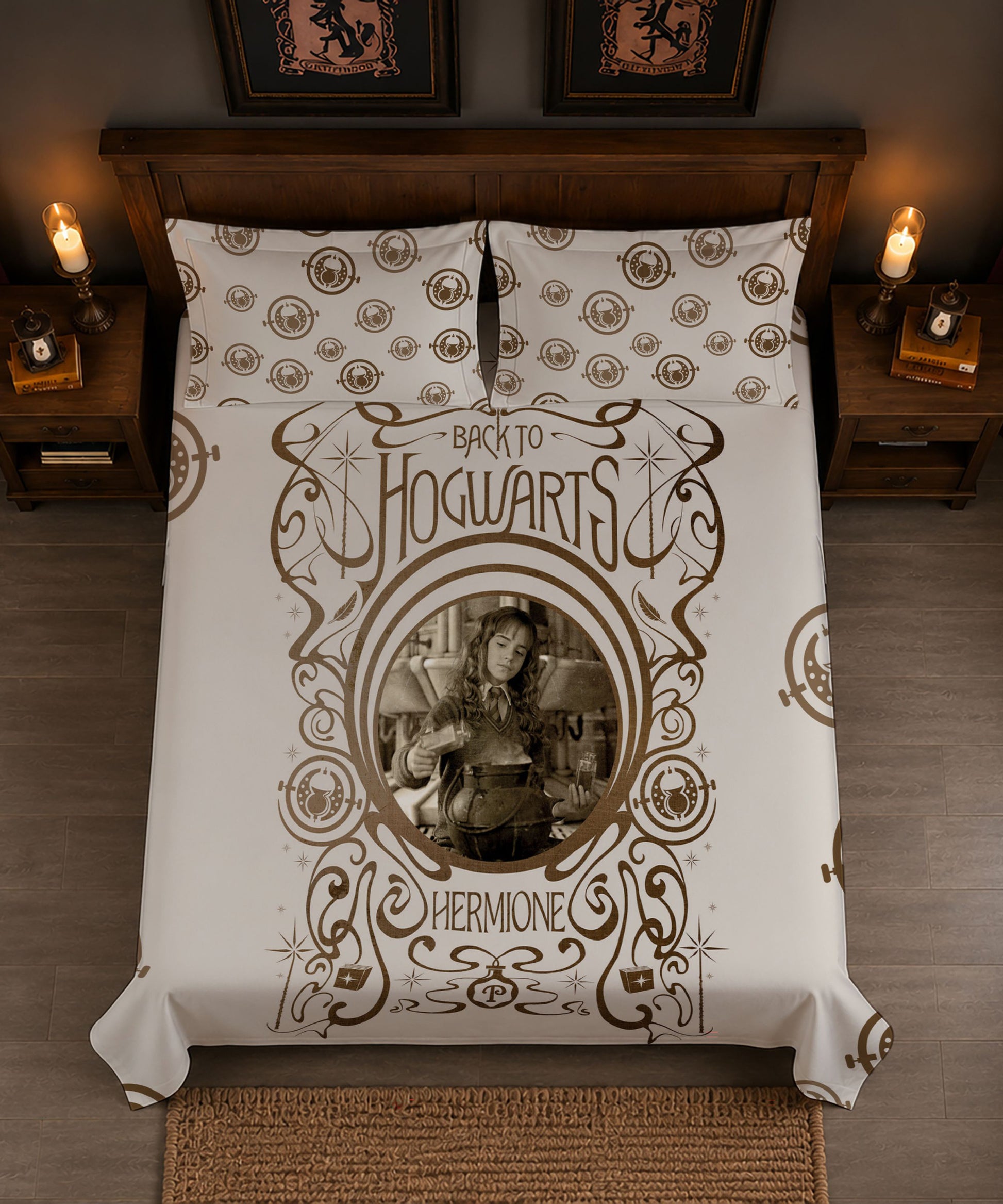 Harry Potter Hermione Granger Bedsheet with 2 Pillow Covers