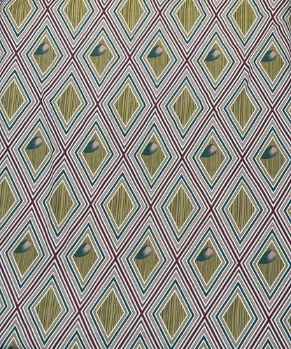 Olive Diamond Harmony – 200 GSM Pure Cotton Double Bedsheet with Pillow Covers |90x100 inches