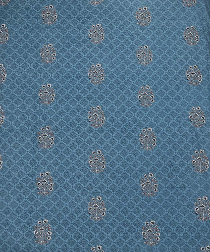 Azure Charm – 200 GSM Pure Cotton Double Bedsheet with Pillow Covers |90x100 inches