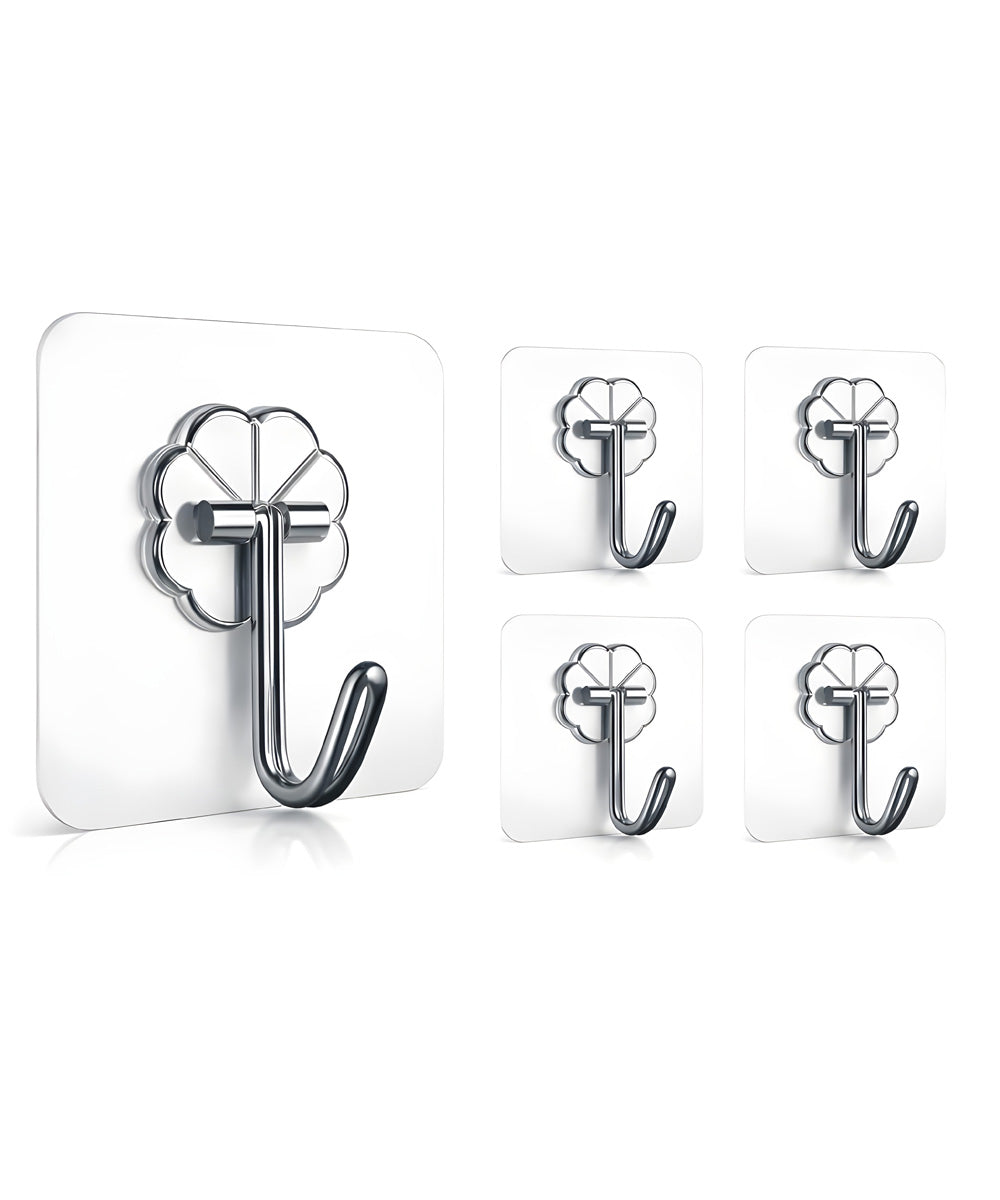 Self-Adhesive Wall Mount Hooks - Set of 5