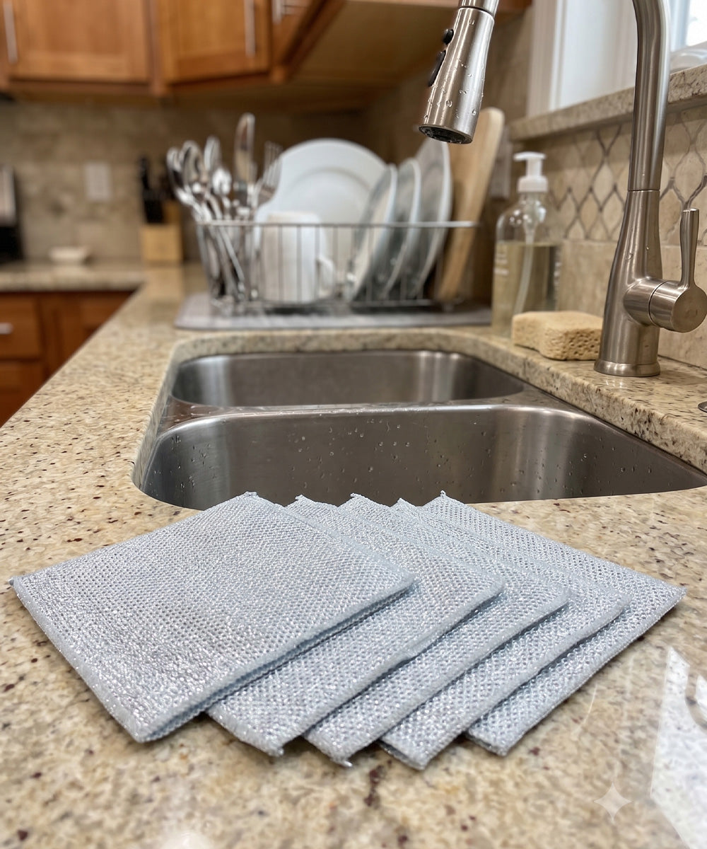 Wire Mesh Dish Cleaning Scrubber - Set of 3