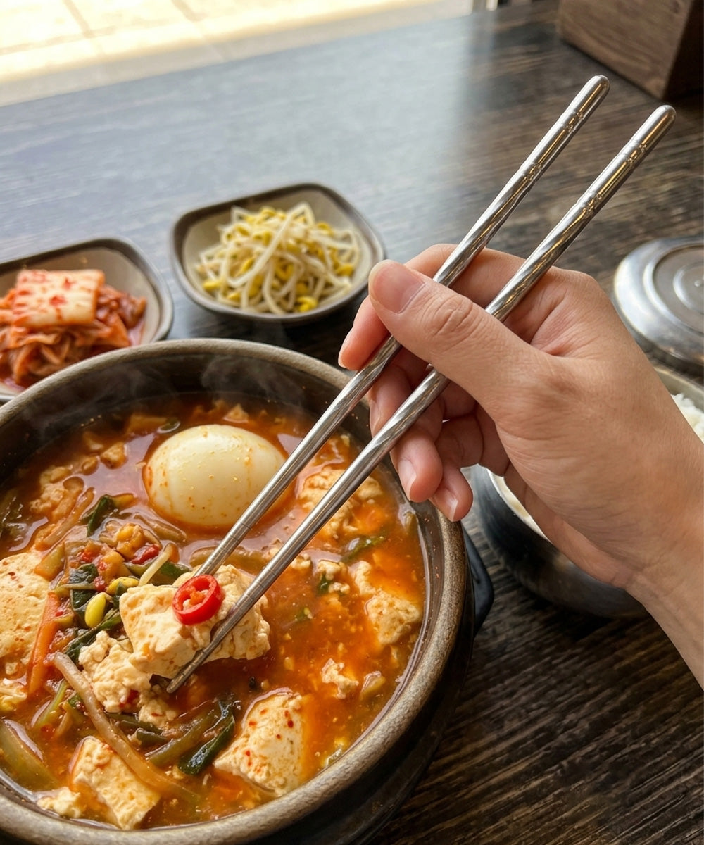 Stainless Steel Reusable Chopsticks - Set of 2