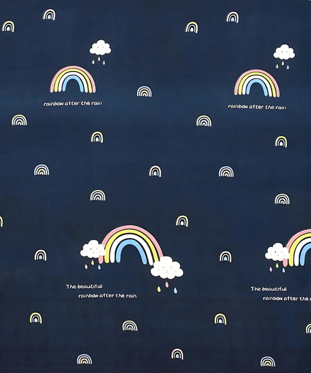 Rainbow Night Scape Kids Flat Bedsheet With Pillow Covers