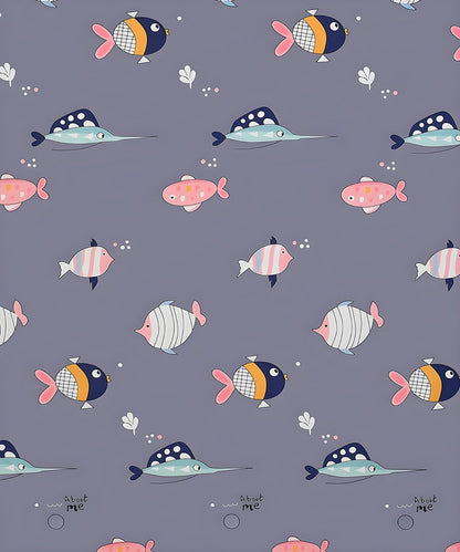 Underwater Dreams Fish Kids Flat Bedsheet With Pillow Covers
