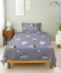 Underwater Dreams Fish Kids Flat Bedsheet With Pillow Covers