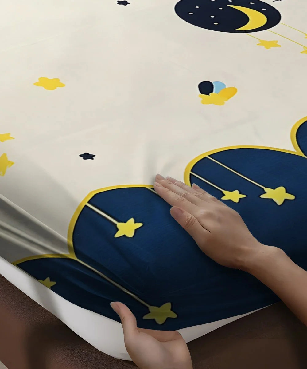 Celestial Charm Kids Flat Bedsheet With Pillow Covers