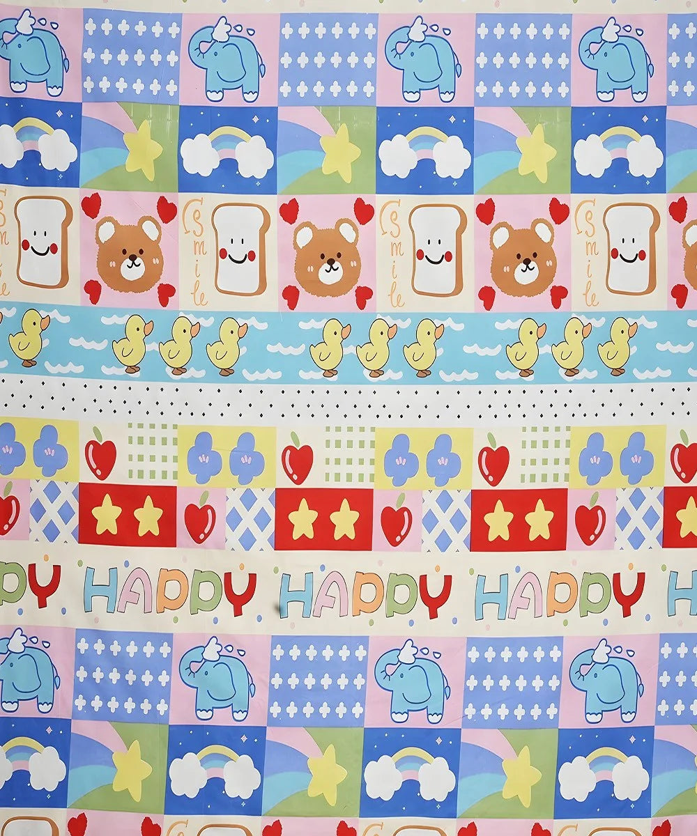 Cute Kids Flat Bedsheet With Pillow Covers
