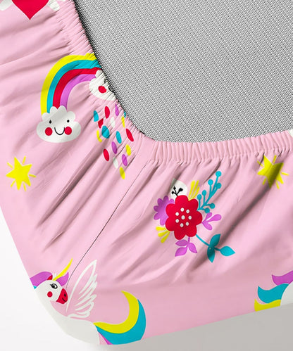 Unicorn Dreams Kids Bedsheet With Pillow Covers