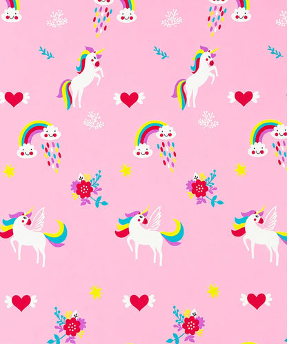 Unicorn Dreams Kids Bedsheet With Pillow Covers