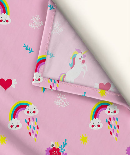 Unicorn Dreams Kids Bedsheet With Pillow Covers