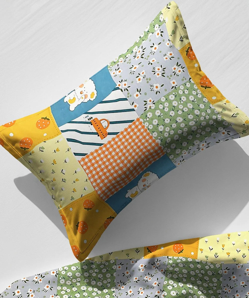 Cute Kids Flat Bedsheet With Pillow Covers