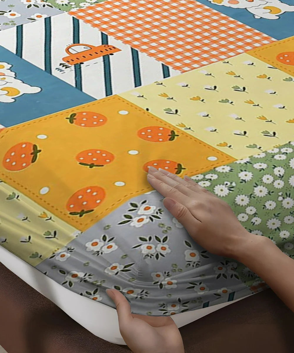 Cute Kids Flat Bedsheet With Pillow Covers