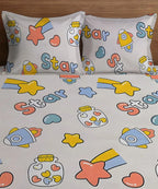 Star Kids Flat Bedsheet With Pillow Covers