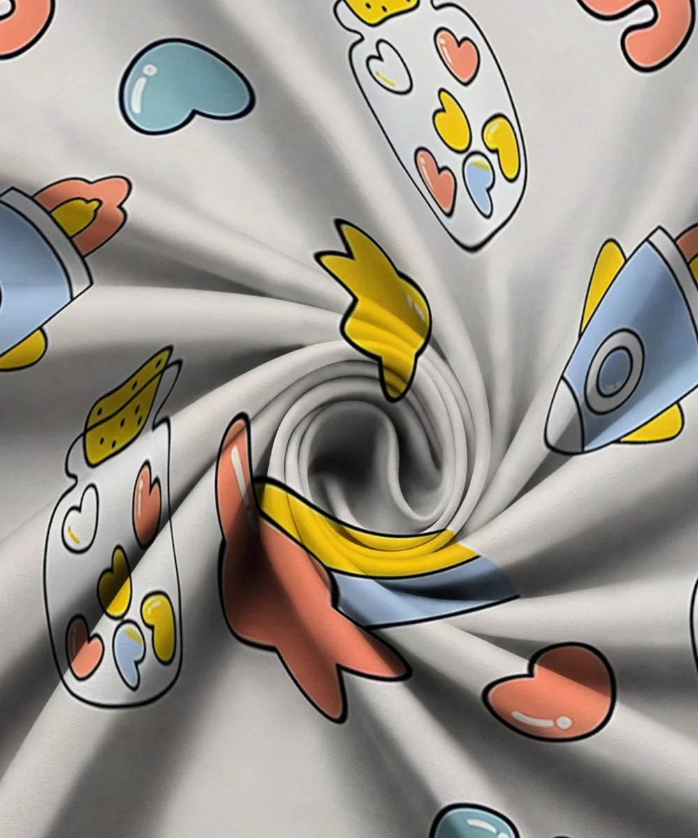 Star Kids Flat Bedsheet With Pillow Covers