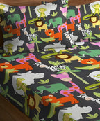 Jungle Friends Kids Flat Bedsheet With Pillow Covers