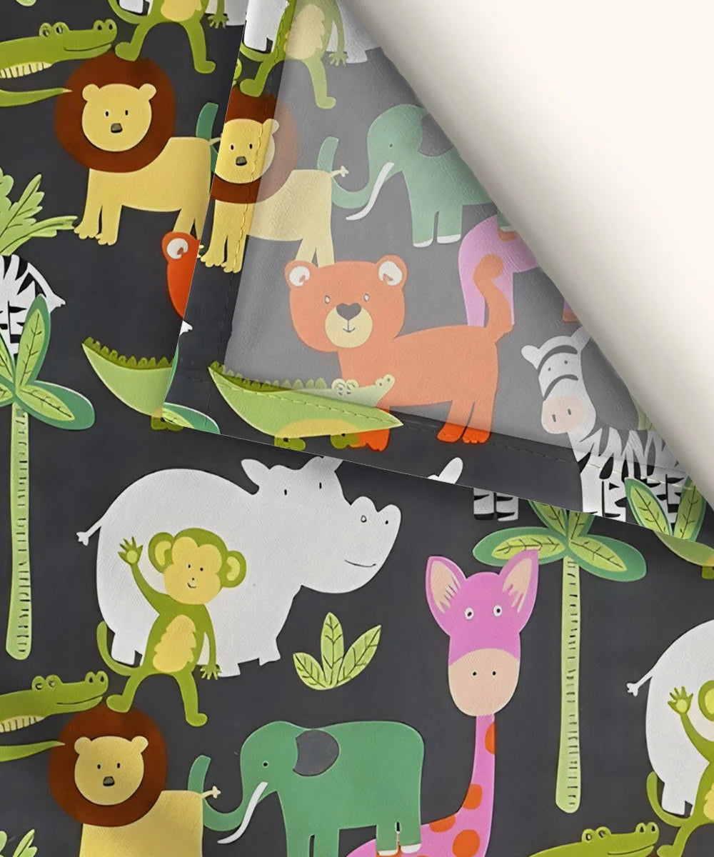 Jungle Friends Kids Flat Bedsheet With Pillow Covers