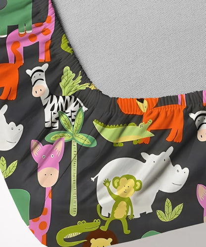 Jungle Friends Kids Flat Bedsheet With Pillow Covers